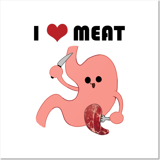 I love meat Wall Art by BaitongggN